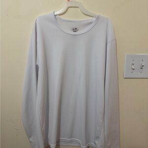 Champion White Long Sleeve Crewneck Tee